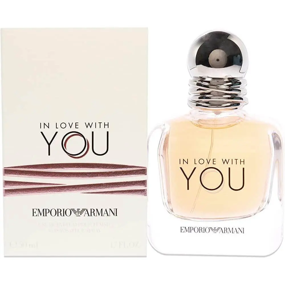 Giorgio Armani In Love With You Eau de Parfum Bottle - Designer Women's Fragrance for Women, 1.7 fl oz (1 to 1.9 fl oz Range), Luxury Jasmine-Themed Raspberry Cherry Sweet Fruity Floral Bouquet Edp