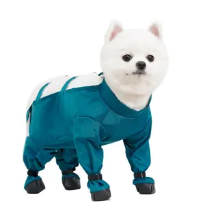 Pet Four-Legged One-Piece Shoes Anti-Dirty Anti-Insect Pants, Dog Clothes Teddy Bichon Non-Slip Fluorescent Clothing