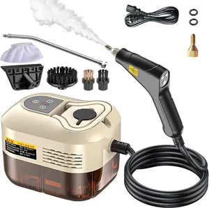 Handheld Steam Cleaner, Portable Steamer with 8 Accessories & Adjustable Levels for Kitchen, Bathroom, Tile & Car Cleaning