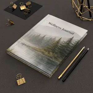 Misty Mountain Pines Wellness Journal | Hardcover | Nature Gratitude Tracker