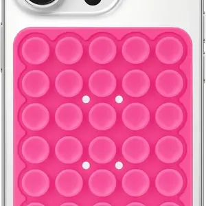 Silicone Suction Cup Phone Case Mount, Double Sided Sticky Grip, Hands-Free Holder for Selfies and Videos, High Suction Silicone Accessory, Portable Phone Holder