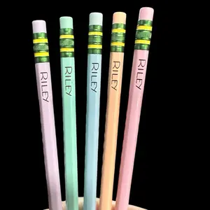 Personalized Engraved Pastel Ticonderoga #2 Pencils for Back to School Teacher or Kindergarten Pre-K Gift | Elementary Fun Pencil