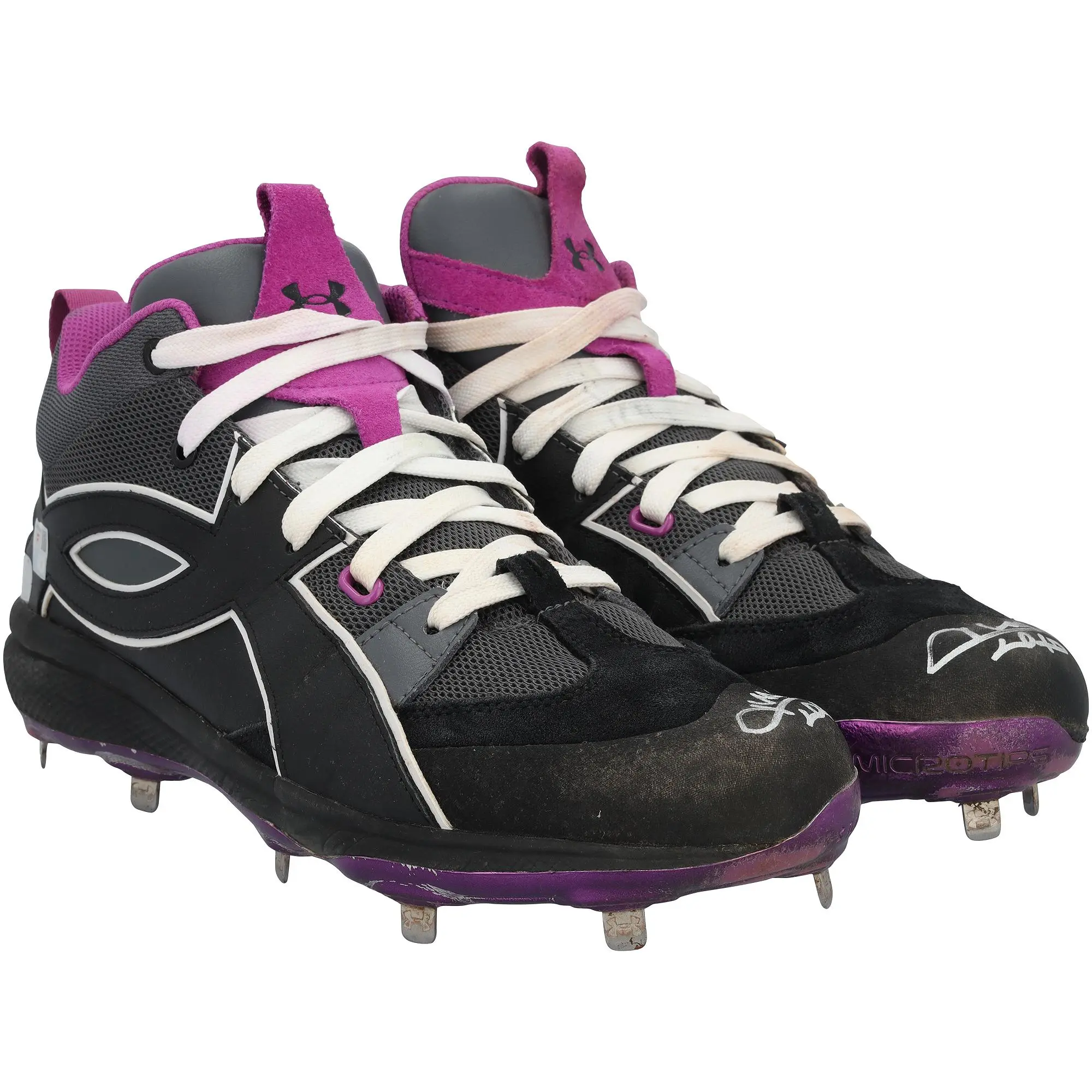Juan Soto New York Mets Autographed Game-Used Black and Purple Under Armour Cleats from the 2025 MLB Season - HH98516008-09 - Fanatics Authentic Certified