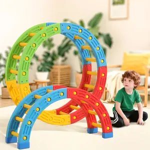 4-in-1 Kids Climbing Set - Double Arch Climber, Double Sided Climbing Ramp Kids Plastic Climbing Toys for Toddlers Inside, Indoor Playground Climbing Ladder, Kids Climbing Set, Jungle Gym for Kid Age 2-8 series