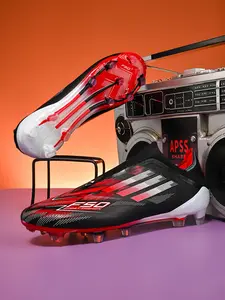 European Cup F50 Football Shoes Football Boots for Men Women Teens Students, Striped Sporty Training Sneakers, All Seasons Wear