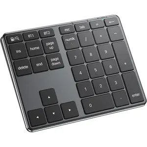 Number Pad,  34-Key  Numeric Keypad, USB-C Rechargeable Numpad Keyboard for Data Entry and Accounting, Compatible with Laptop, , Surface Pro, PC Desktop