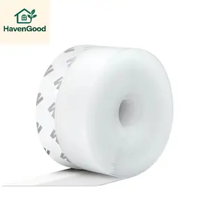 16.4Ft Door Weather Stripping, (1.38in Width) Weather Stripping Door Draft Stopper Adhesive Backing Seal Strip Anti Draft Insulation Tape for Doors Windows and Shower Doors Door Sealing Tape