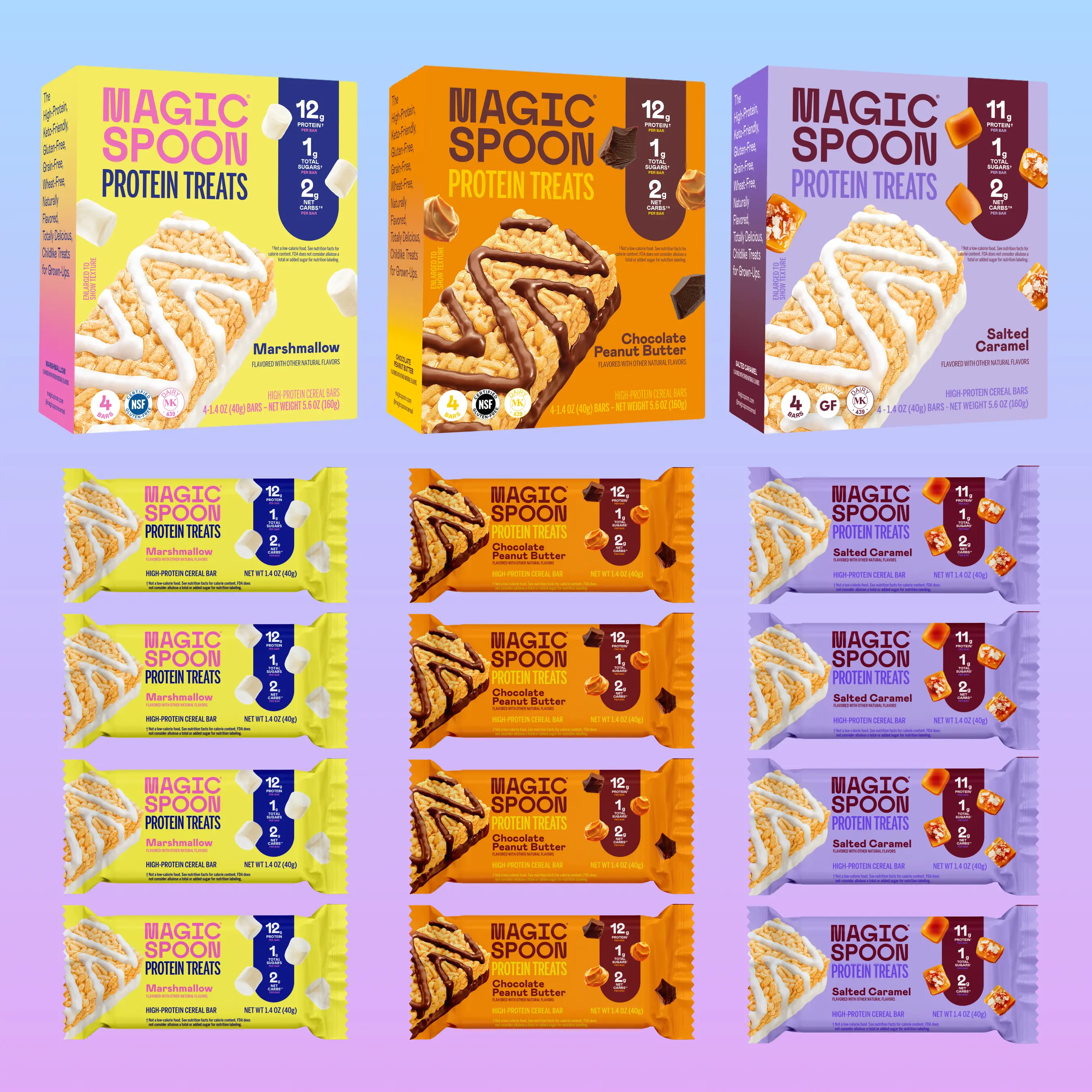 Magic Spoon TikTok Exclusive Protein Treats, 3 Boxes, 12-Bar Pack | Best-Selling Flavors | High Protein, Low Sugar, Gluten-Free Snack Bars | Healthy Breakfast & Snack