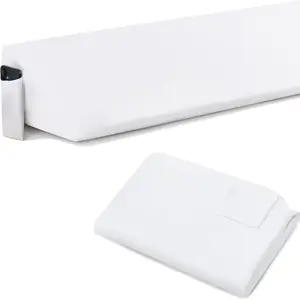 King Size Bed Wedge Pillow Cover for Headboard Gap, Headboard Wedge Pillow Case Cover Only, 76" x 10" x 6", White