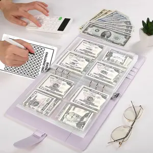 Cash Organizer Budget Binder 100 Envelopes Savings Challenge Easy Way to Save $5,050 Home Storage Desk Organizer