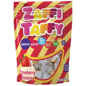 Zaffi Taffy Sugar Free Strawberry Banana Taffy 5oz Bag Snack Candy