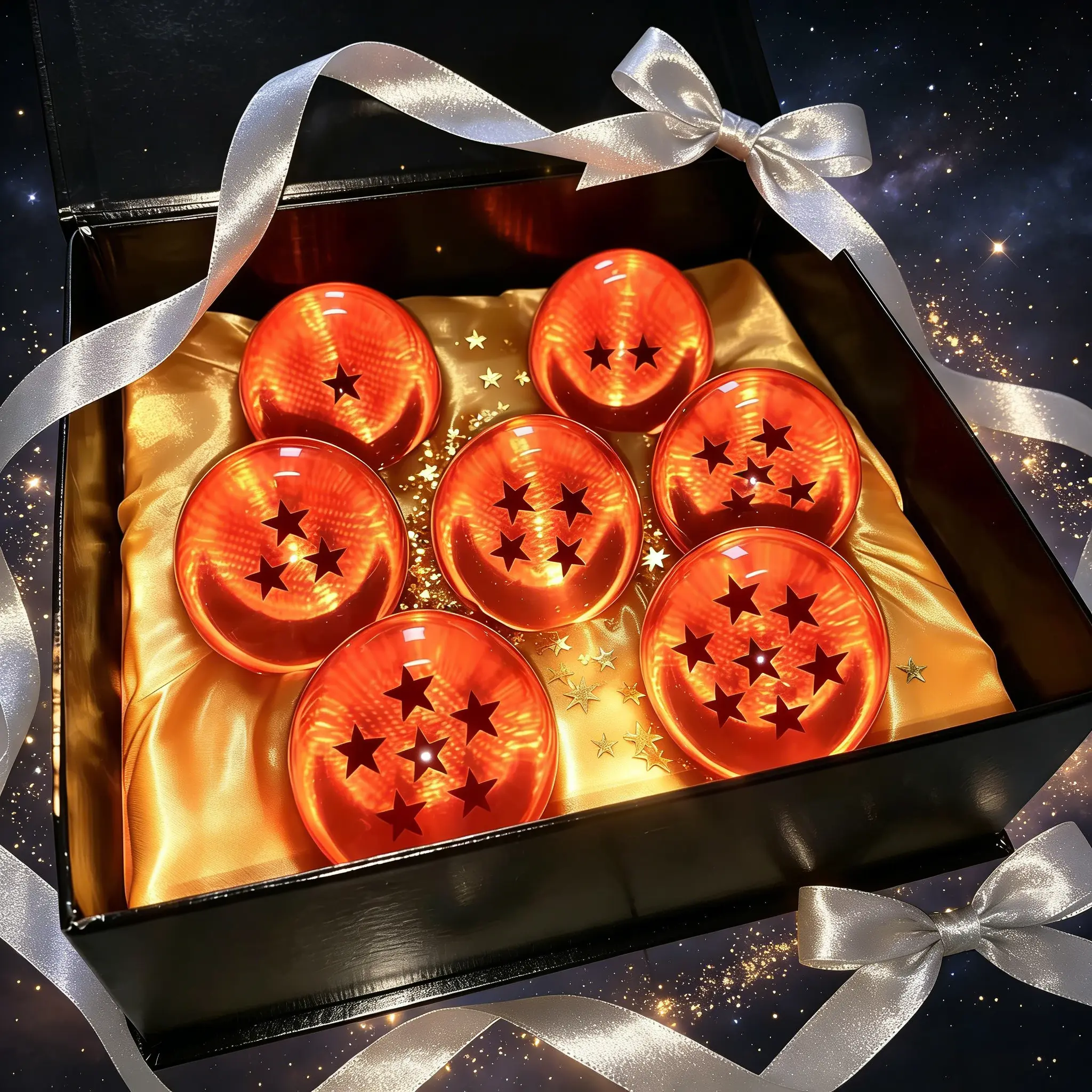 Oversized 7.6MM DBZ 7-Star Crystal Balls Set, with Premium Anime Gift Box – Home Decor Collectible Figurine, Ideal Gift for Anime Fan Boyfriend (Valentine’s/Father’s Day)