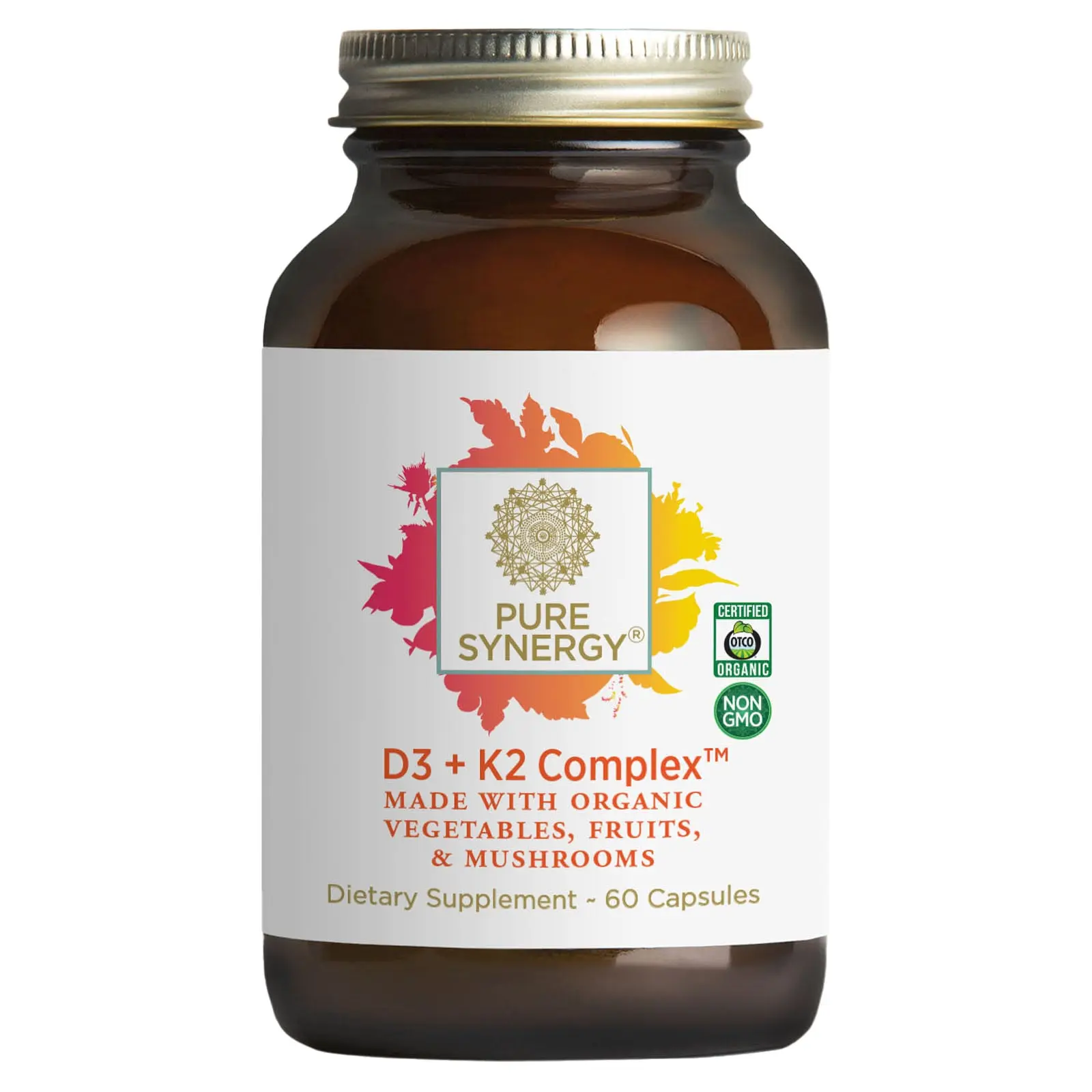 Pure Synergy D3 + K2 Complex™, 60 Capsules