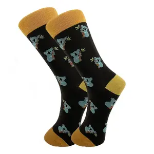 Happy Koala Black Print Socks