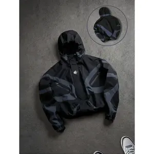 Men's baseball jacket, high street patch printed windproof jacket, fashionable college style long sleeved jacket, suitable for all seasonsRAIMENTRY