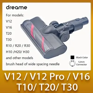 Dreame T10/ T20 / T30 / V12 / V12 Pro / V16/ R10 / H10 & More models Handheld Vacuum Cleaner Attachment Carpet Brush Assembly Spare Parts Hardwood Floor Ceramic Tile Marble Cleaning Brush Head Replacement