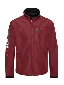 Men's Soft Shell Bonded Jacket-NJ650-EMB-MEX-BURG-BLACK
