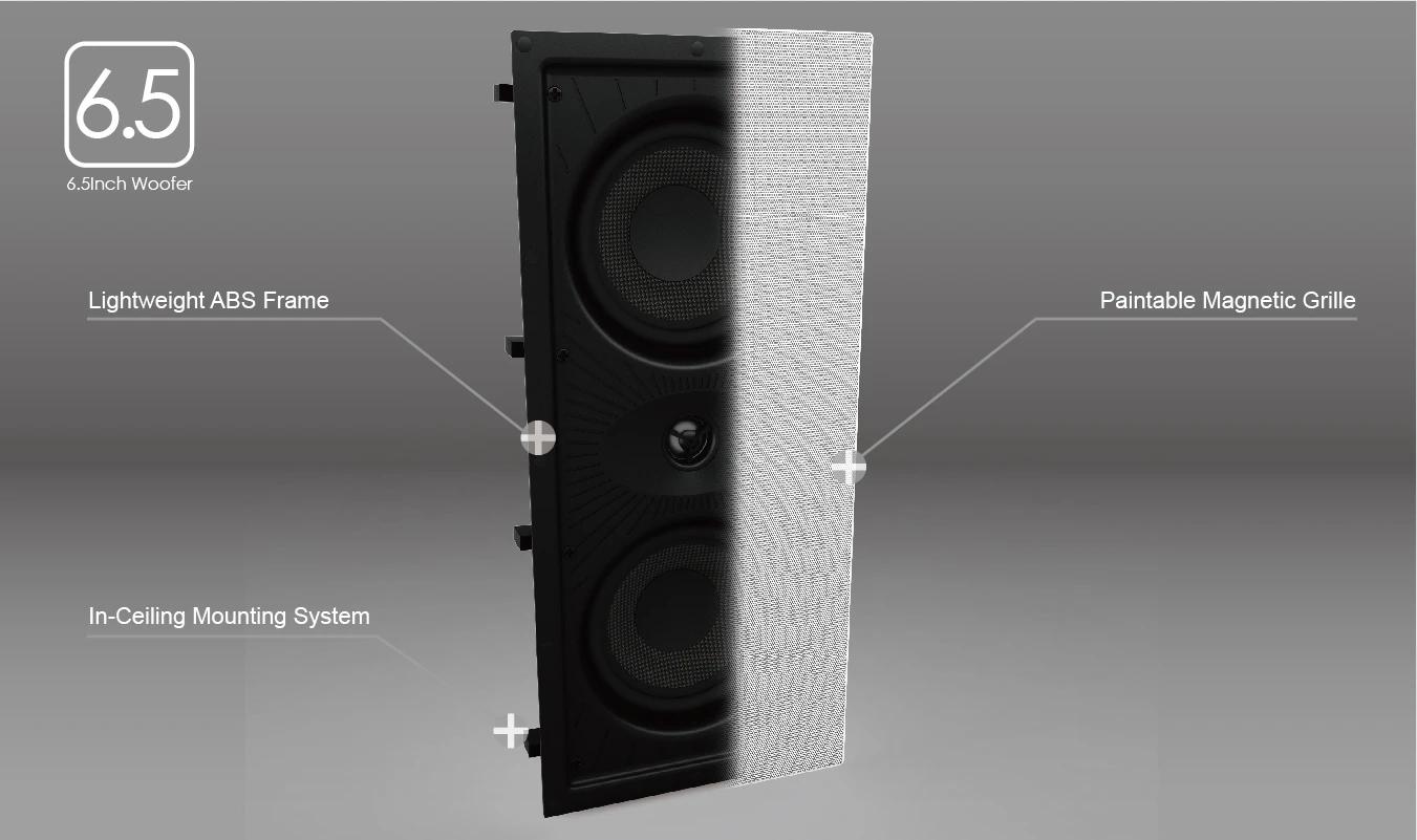 Clearus C6LCR Dual 6.5" LCR In-Wall Speaker