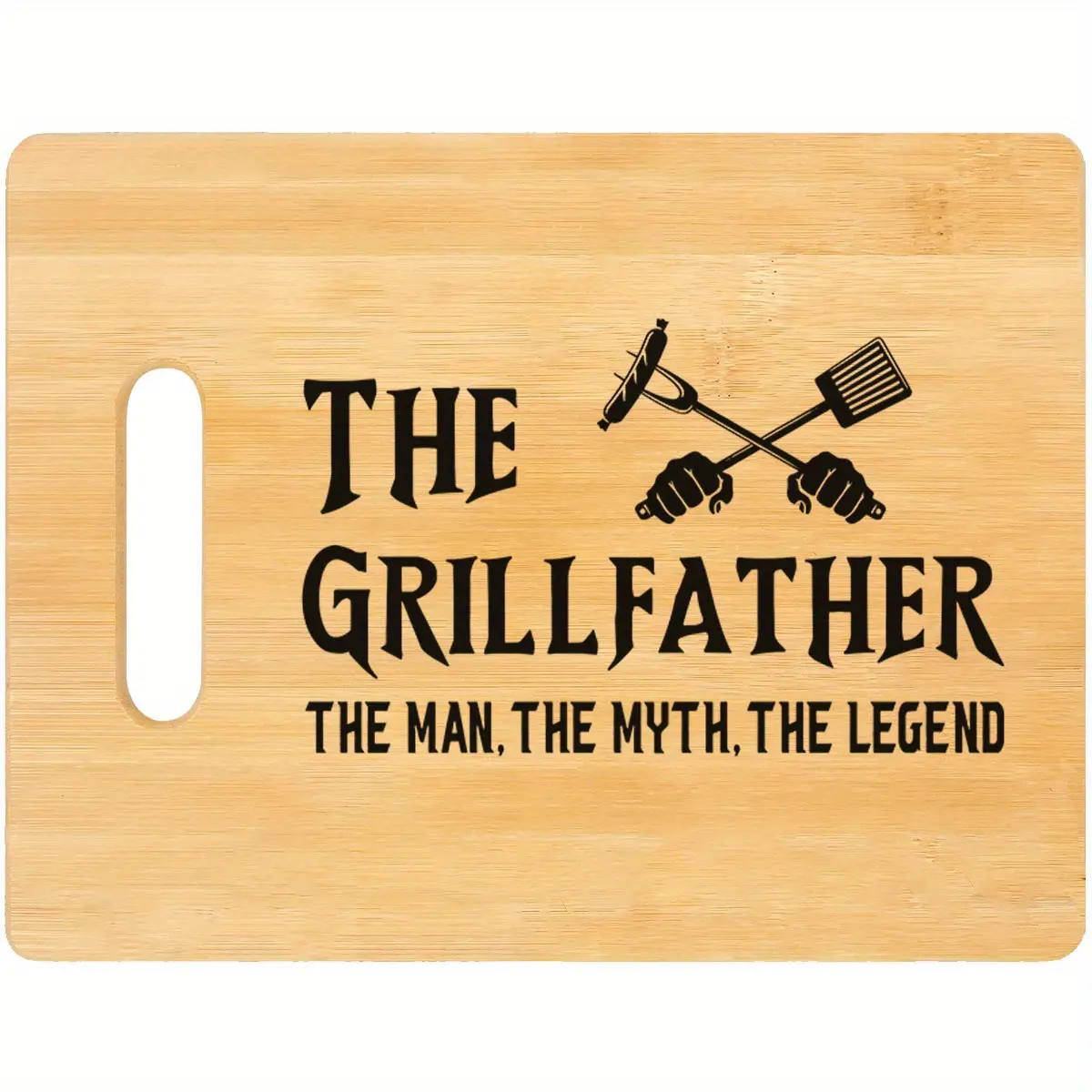 1pc Bamboo Cutting Board Gifts - Fathers Day or Birthday Gifts for Dad, Best Dad Gift from Daughter Son - Unique Engraved Bamboo Cutting Board Gift for Dad Father Papa - The Grillfather, The Man, The Myth, The Legend, Thanksgiving Christmas gift