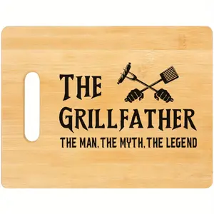 1pc Bamboo Cutting Board Gifts - Fathers Day or Birthday Gifts for Dad, Best Dad Gift from Daughter Son - Unique Engraved Bamboo Cutting Board Gift for Dad Father Papa - The Grillfather, The Man, The Myth, The Legend, Thanksgiving Christmas gift