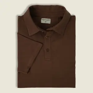 The Nobel Polo Half Sleeve. (Tiramisu)  - 95% Supima Cotton 5% Lycra Blend, Buttery Soft, Structured Collar, Pre-Shrunk, Anti-Pilling, Machine Washable, Tailored Fit, Plain Design