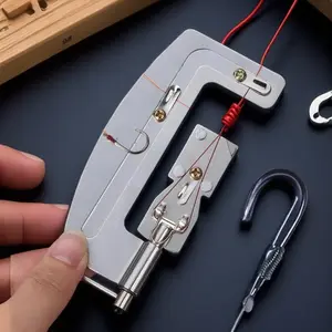 Semi-Automatic Fishing Hook Tier - Portable Non-Slip Design, High-Durability Line Knotter for Saltwater & Freshwater Fishing - Ergonomic Tying Tool Kit