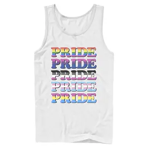 Mens Lost Gods Stacked Pride Flags Tank Top