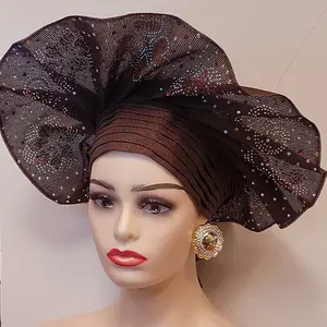 African Women Fashion Wedding Headwraps for Women Diy Head Hair Soft & Breathable Classic Turban