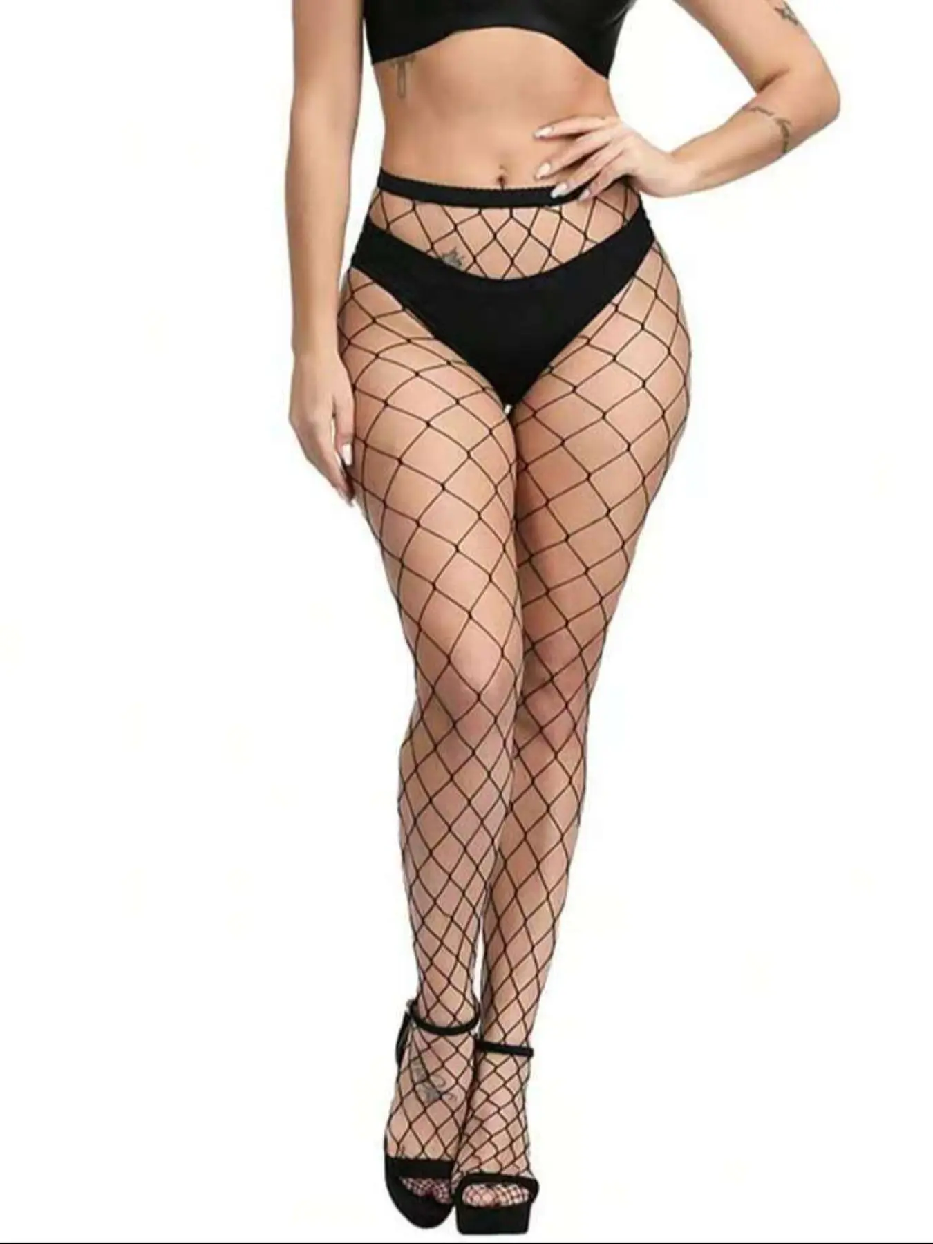 Women's Fishnet Tights, Solid Color Breathable Comfy Sexy Sheer Pantyhose for Daily Wear, Ladies Tights for All Seasons, Lingerie, Underwear