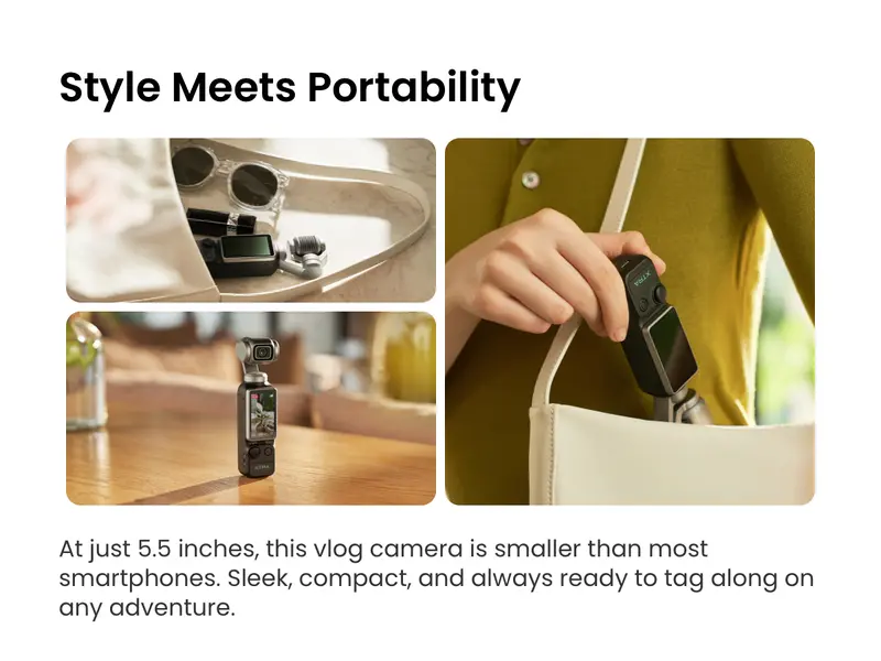 Product Introduction of Xtra Muse Vlogging Camera with 1'' CMOS 4K/120fps Videos 3-Axis Gimbal Stabilizer Fast Focusing Face/Object Tracking Portable Handycam Camcorder 5
