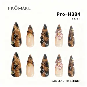 PROMAKE MUST HAVE LD- NEW Girl MUST HAVE- Luxury Handmade Press on Nails-Nail Art Nail Care-With Nails Tools- 33MM Length Super Long Length - XS-XL Size