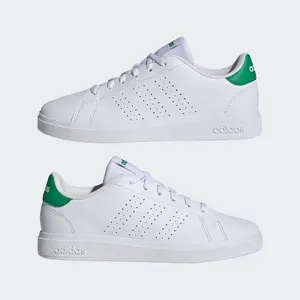 Adidas Advantage Base 2.0 Cloud White Green (GS) ID3889 size 7Y New Sneakers