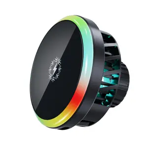 Car Magnetic Wireless Charger 15w Fast Charging Phone Stand, Semiconductor Cooling Cooler for iPhone Samsung Huawei Xiaomi Smartphones