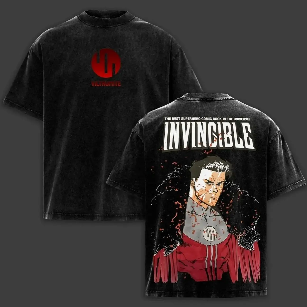Emperor Mark - Invincible Washed Tshirt, Vintage Comics Wash T-Shirt TV Show Comics Washed T-shirt Heavyweight Cotton, Unisex Shirt graphic tshirt shirts men Fabric Top Oversized Streetwear, Oversize shirt, Vintage Outfit, y2k styles, Gift for fan 9YT