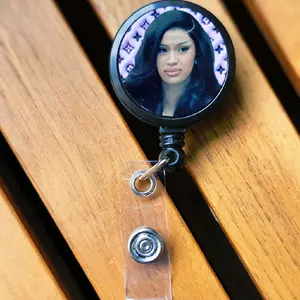 Funny Face Retractable ID Badge Holder