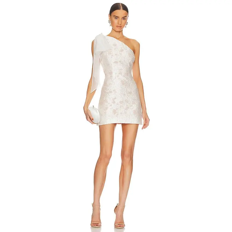 sequin lace-back bodycon dress in rose Women Raizel Pink Beaded Sequin Bodycon Gown with Scarf main image 0