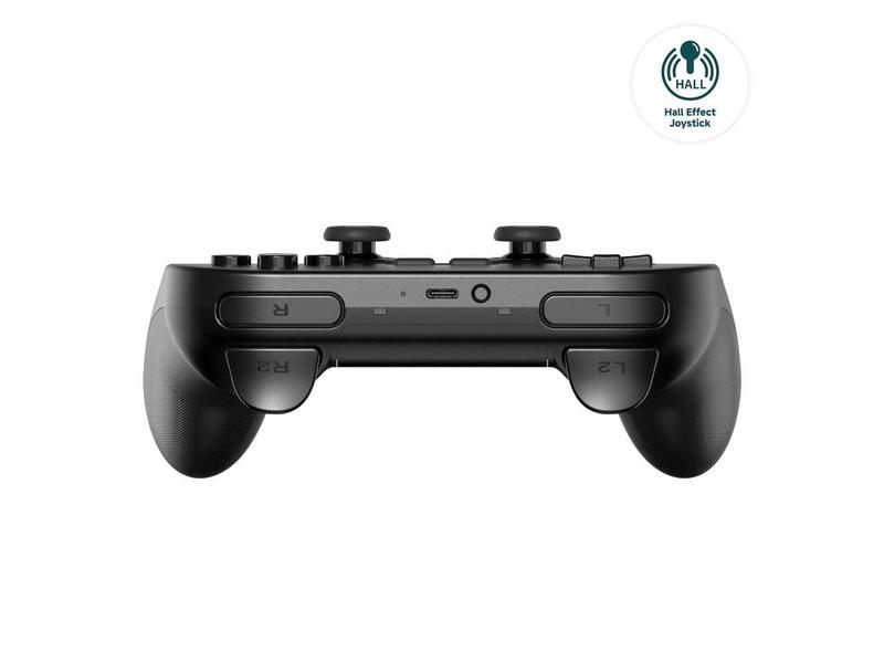 8Bitdo Pro 2 Bluetooth Wireless Gaming Controller with Hall Effect Joystick Update for Switch, PC, Android, and Steam Deck & Apple - Black