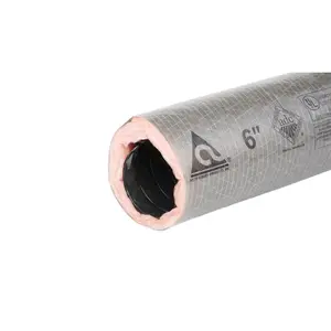 ATCO - 13602508 30 Series R6 DUCT 036RF,8"x25 In Core Black Polyester, Jacket Silver