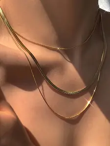 Women'S Necklace | High-Quality 304 Stainless Steel, 18K Golden Plated, Anti-Fade, Comfortable and Versatile, Simple and Elegant, for Daily Wear and Parties, Jewelry Accessories, Birthday Gifts for Women, Layered Necklaces