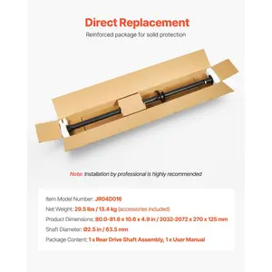 VEVOR Rear Drive Shaft, 80.0-81.6 Prop Shaft Driveshaft Assembly Compatible with 2007-2014 Ford Edge Lincoln MKX, Replace #DT4Z-4R602-A DT4Z4R602A 7T4Z4R602A SK936846 936-846 65-2027