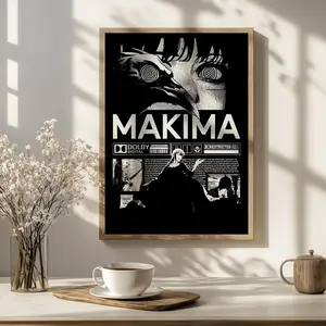 Chainsaw Man Poster, Makima Anime Print, CSM Manga Wall Art, Dark Aesthetic Room Decor, Japanese Anime Poster, Gift for Anime Fan