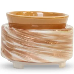 Tan Art Glass Home Fragrance Accessory, Aroma Scent Freshener for Home Use
