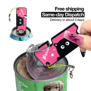 Wankam Detachable Rectangle Beverage Can Opener with Keychain Strap - Portable Kitchen Utensil for Outdoor Adventures, Ideal Gift for Mom (Mother's Day) or BFF (Birthday), Perfect for Long Nails