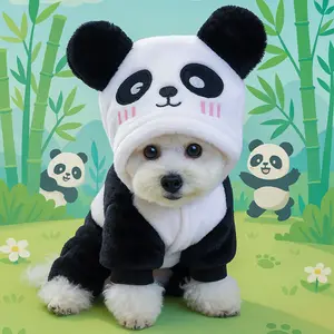 Panda Transformation Pet Costume, Four-Leg Clothes for Dogs and Cats, Suitable for Teddy Bichon Pomeranian Yorkie Small Dogs, Puppy