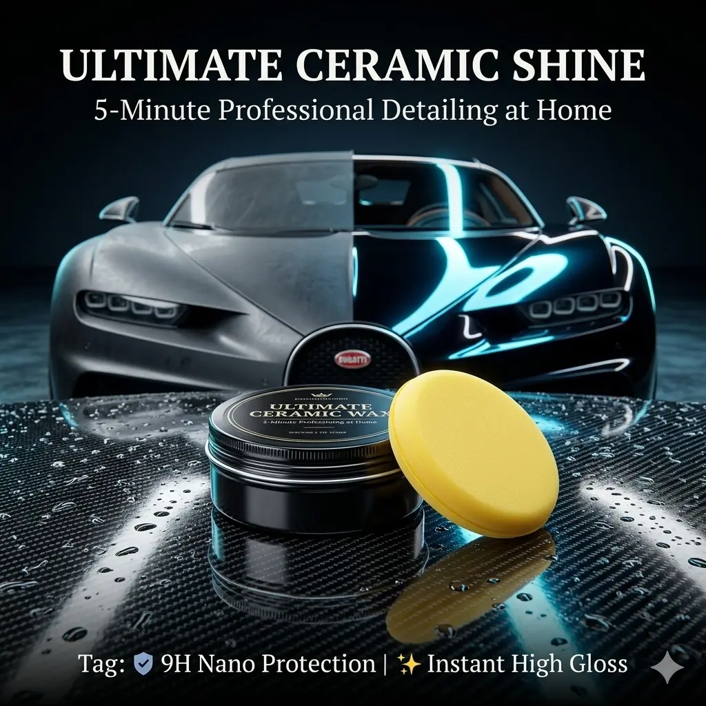 Professional Car Scratch Remover & High-Gloss Ceramic Coating Wax Polish Car Paint Polishing Ceramic Wax for Cars | DIY Auto Paint Repair Kit Car Scratch Repair Paste | Long-Lasting Waterless Polish & Shine