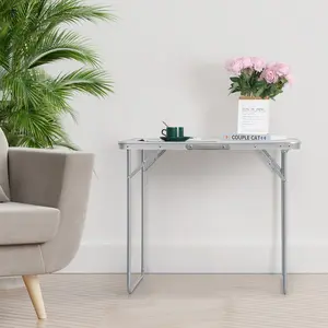 Aluminum Folding Table with Handle - Portable Banquet, Conference & Camping Table - Lightweight, Durable, and Easy to Carry for Parties, Events, Dining, and Outdoor Adventures