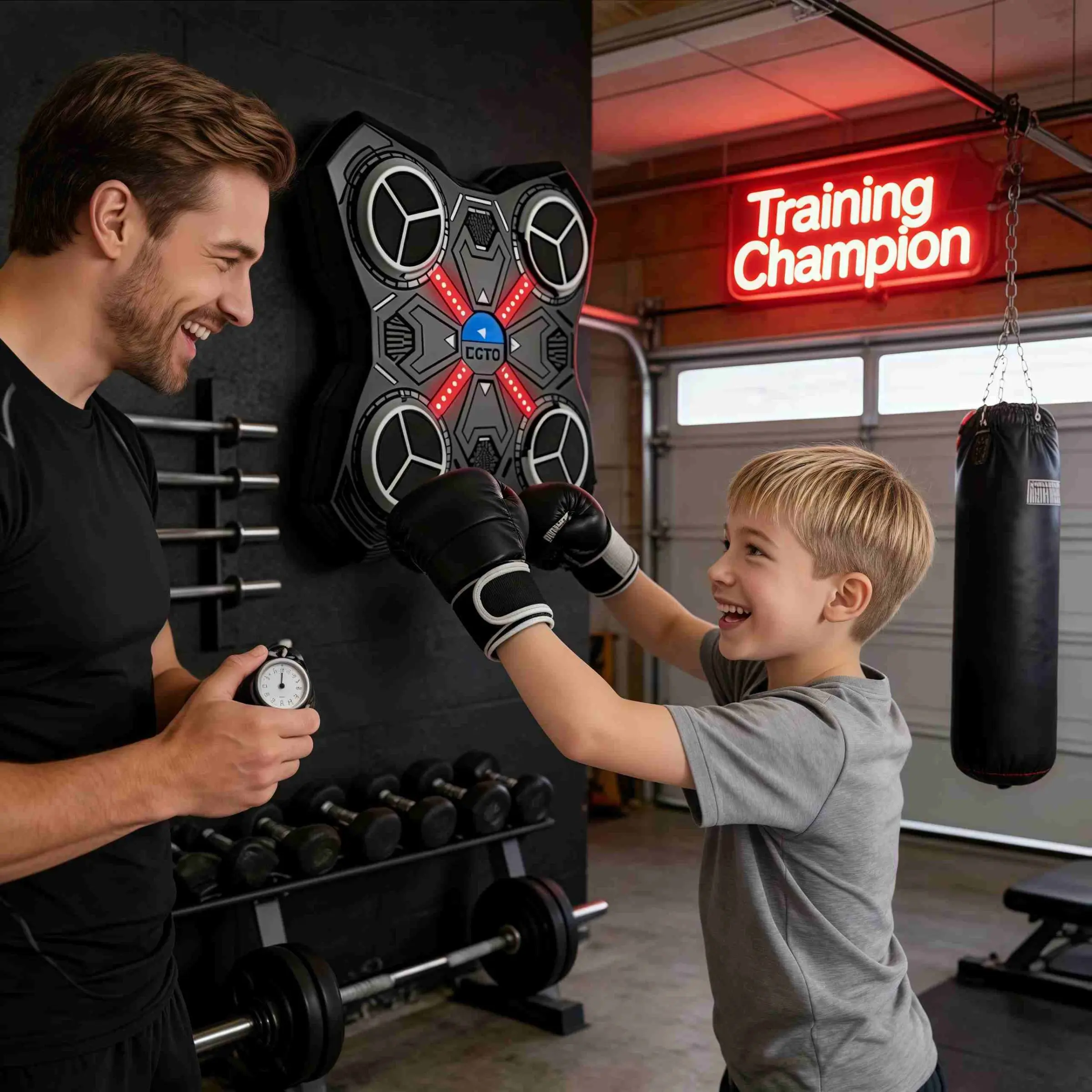 Interactive Boxing Pad for Kids & Adults, Smart Punching Target, Sensory Training, Reaction Speed Boost, Home & Outdoor Use, Abs Material, Boxing Equipment