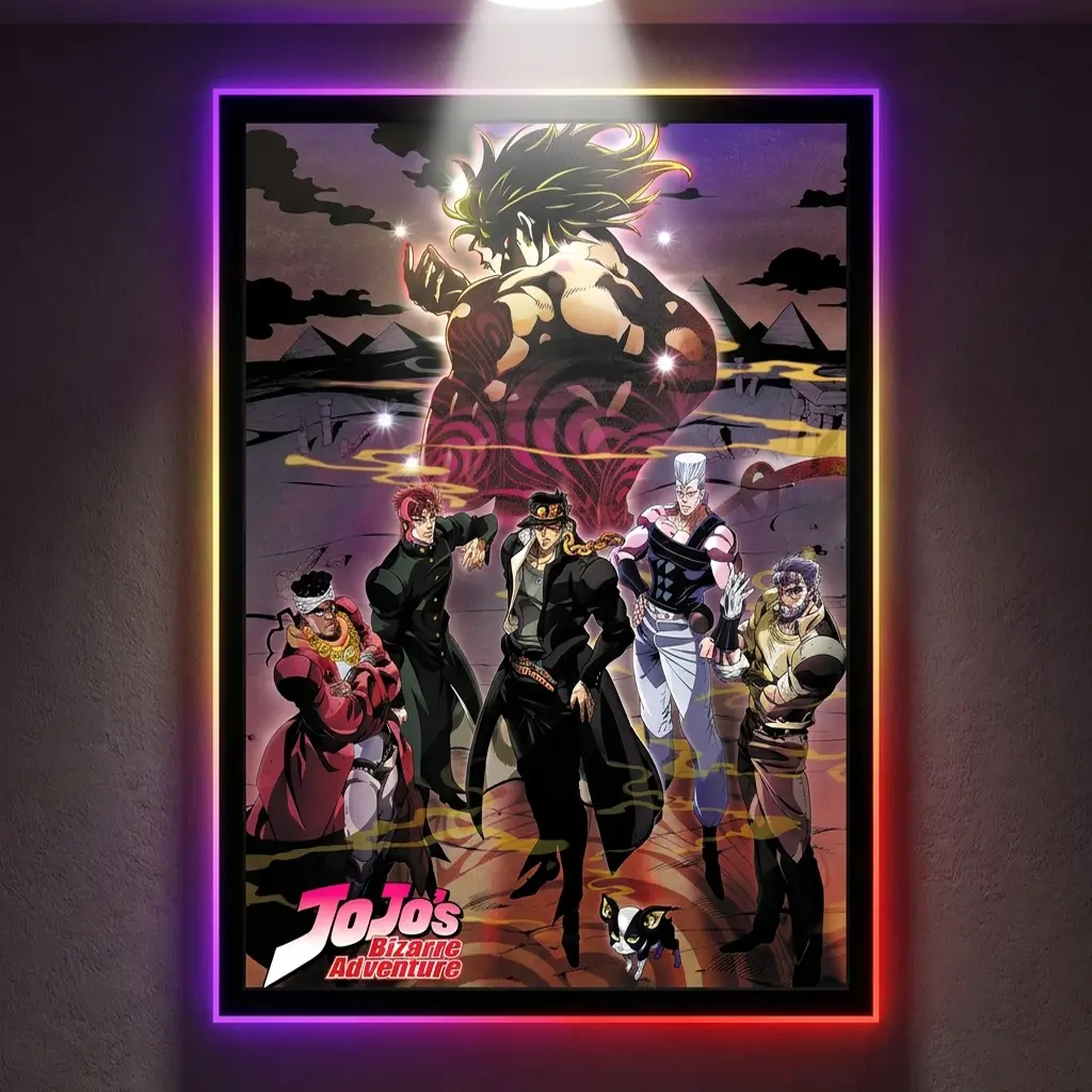 JoJo's Bizarre Adventure Poster 1, Classic Anime Wall Art, Japanese Manga Adventure Room Decor, Cafe Dorm Decoration, Holiday Gift for Anime Fans