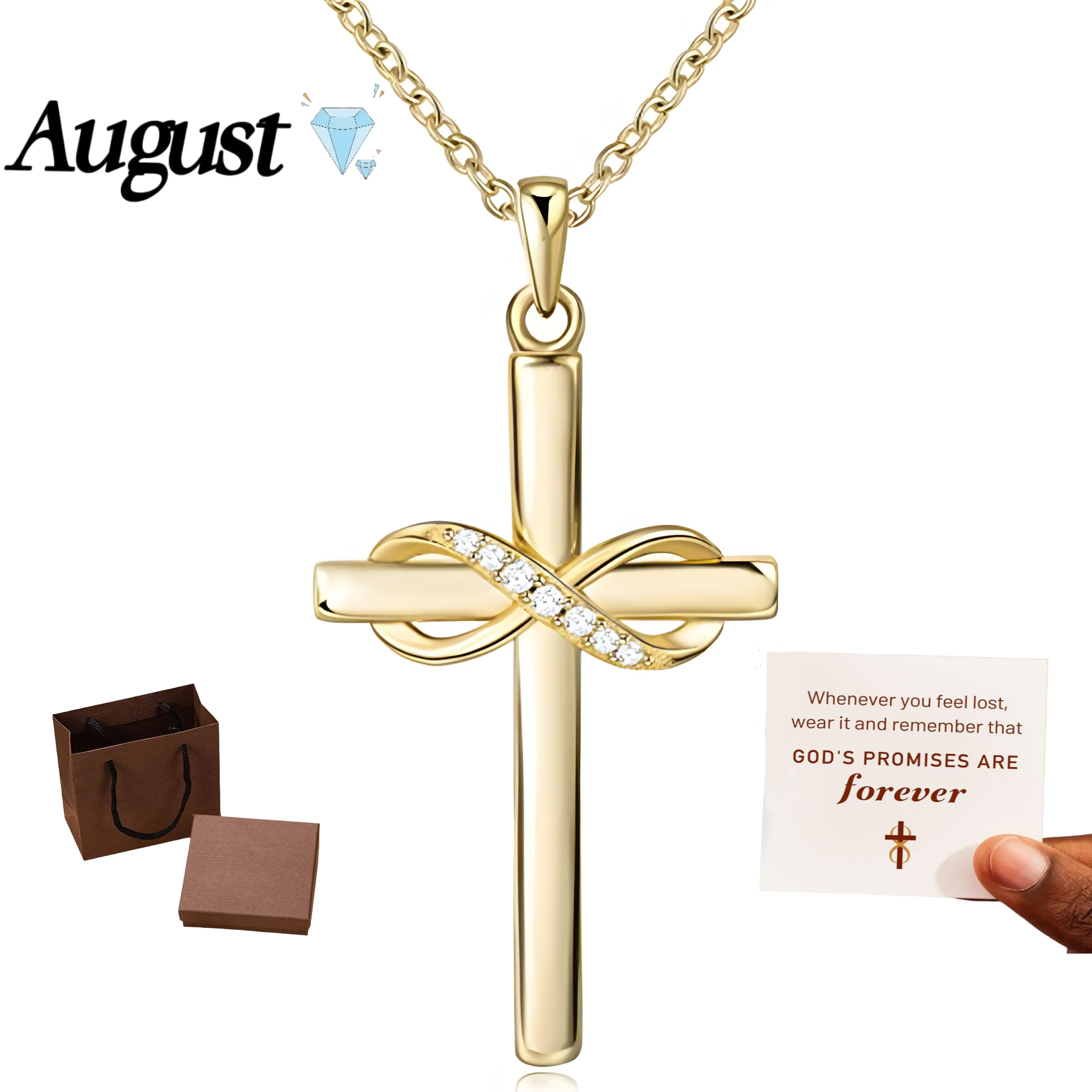 Minimalist Infinity Necklace for Men & Women, Hypoallergenic Statement Jewelry for Everyday Wear, Gatherings & Clubs, High Quality Cubic Zirconia, Infinity Design, Casual, Unisex, Anniversary, Copper, Daily, Solid, Simple, Adults