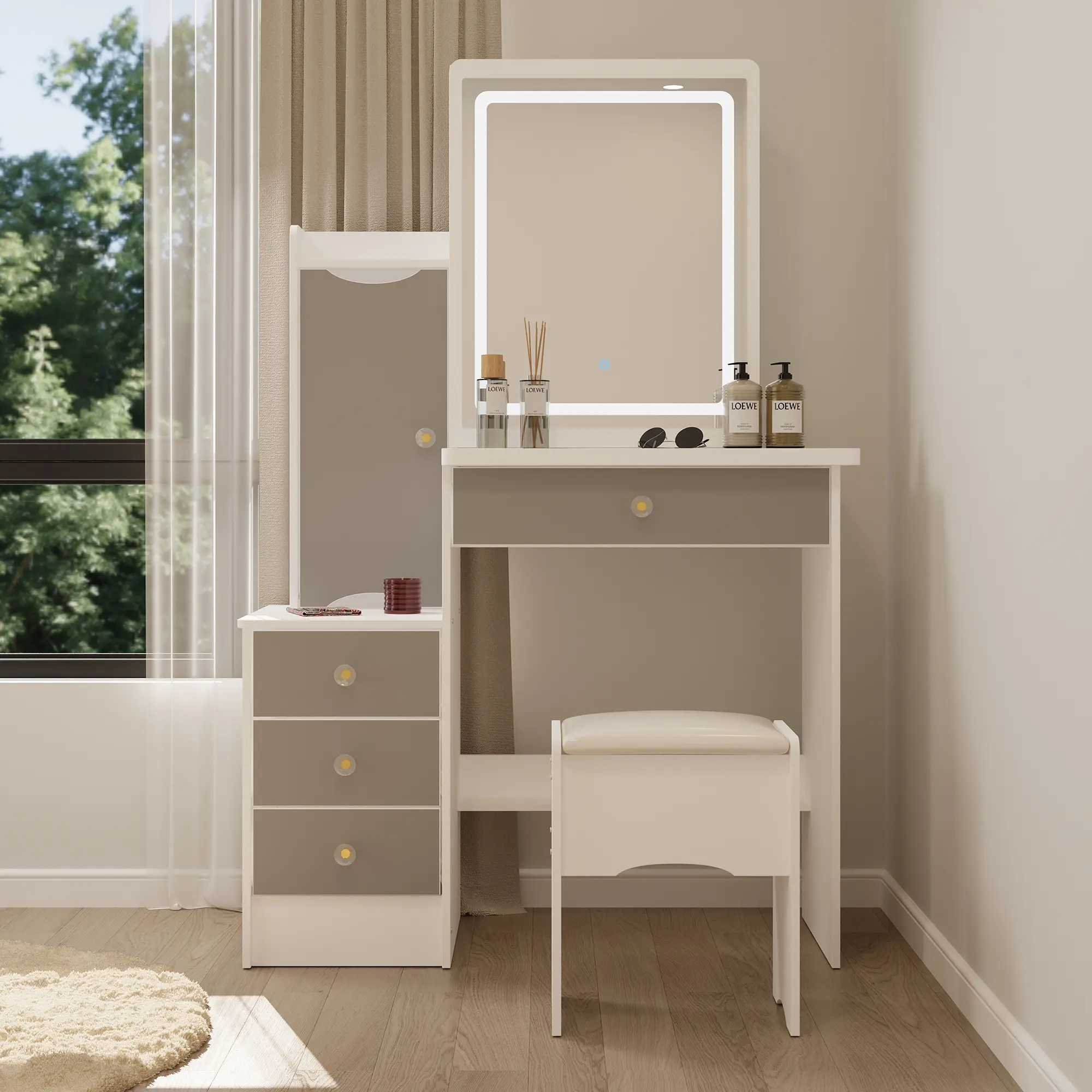 New-White and Grey with Light